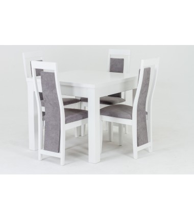 Prailginamas kvadratinis stalas Ikea su Plywood kėdėmis